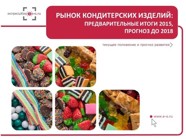 Рынок кондитерских изделий в России: предварительные итоги 2018, прогноз до 2018