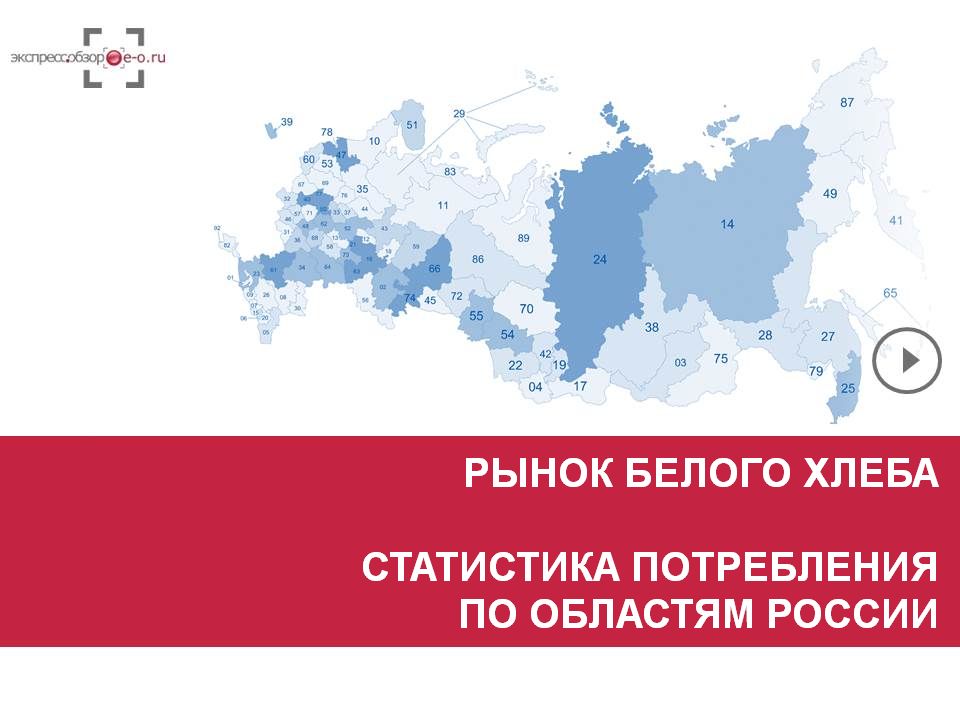 Рынок пшеничного хлеба 2019: потребление белого хлеба в России и регионах