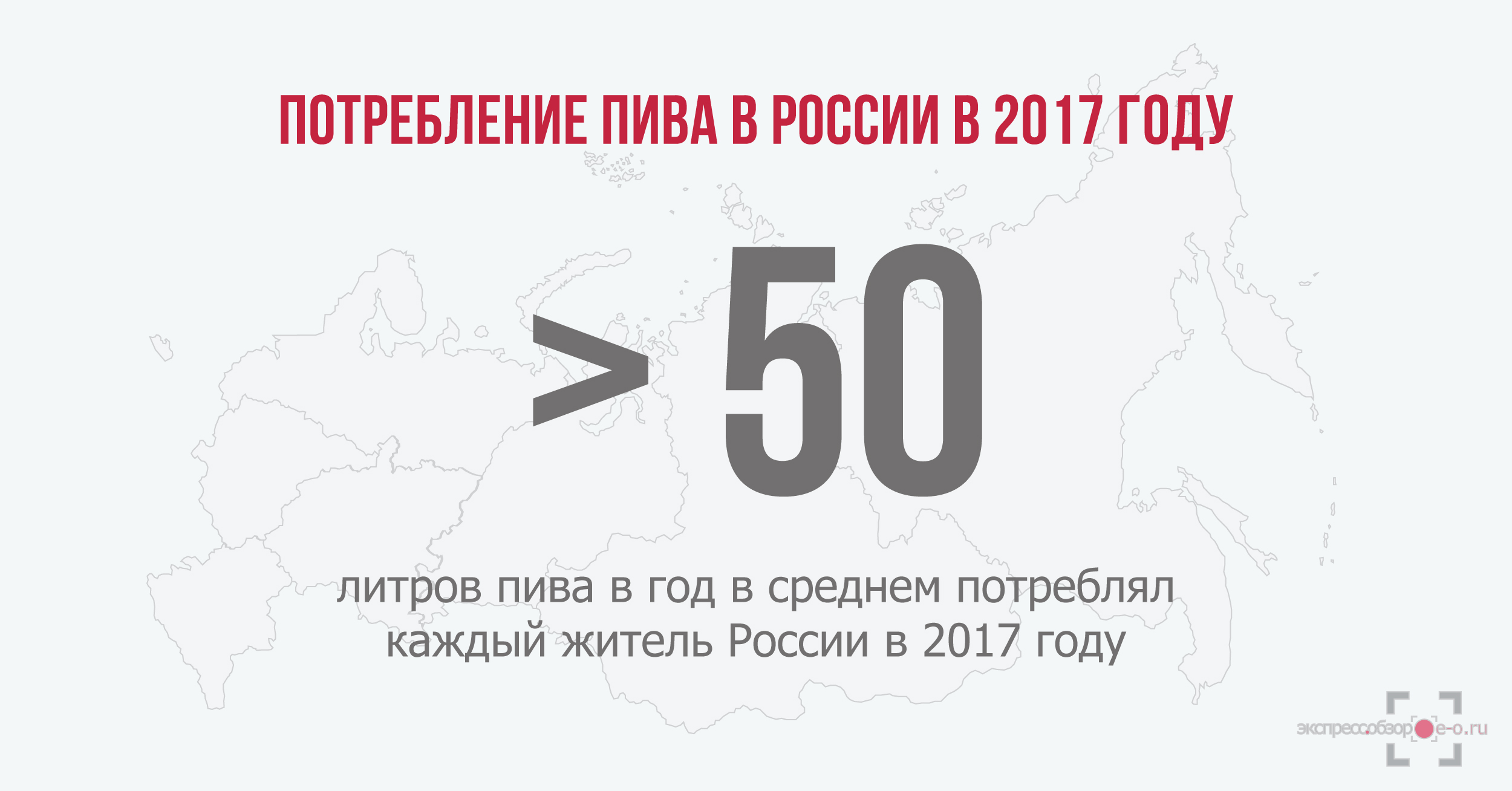 Потребление пива на душу населения в 2017 году