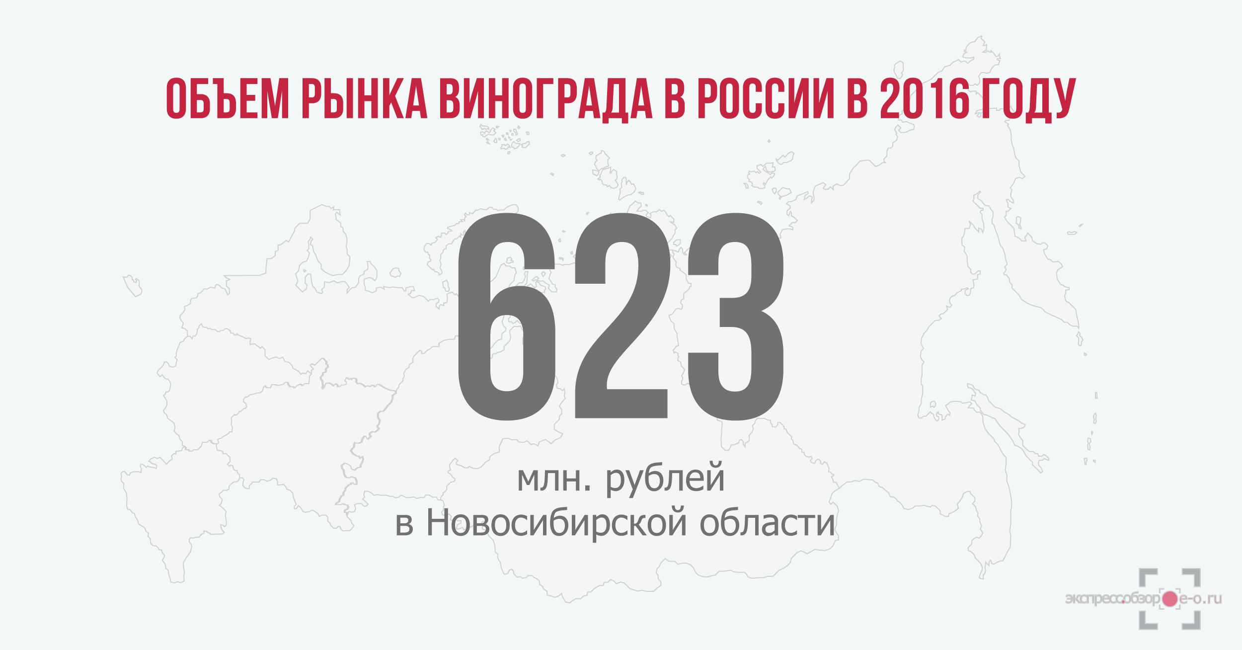 объем рынка на виноград в России в 2016 году